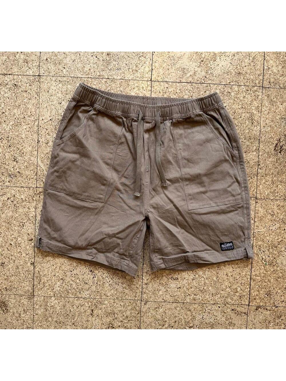 BENNY GOLD Canvas Shorts Khaki Men's M Drawstring Streetwear Casual Skater